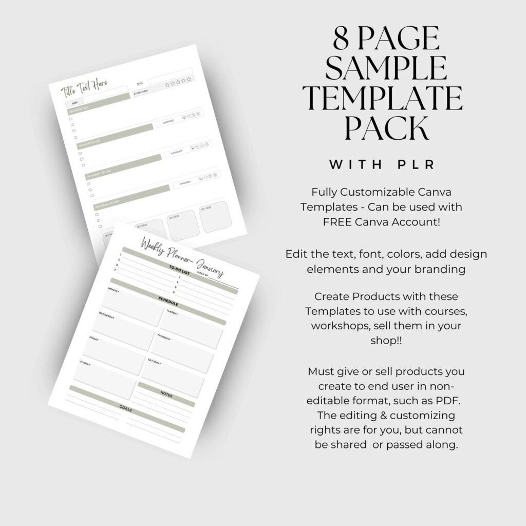 Free 8 Page Sample Template Pack from BittySpire Life