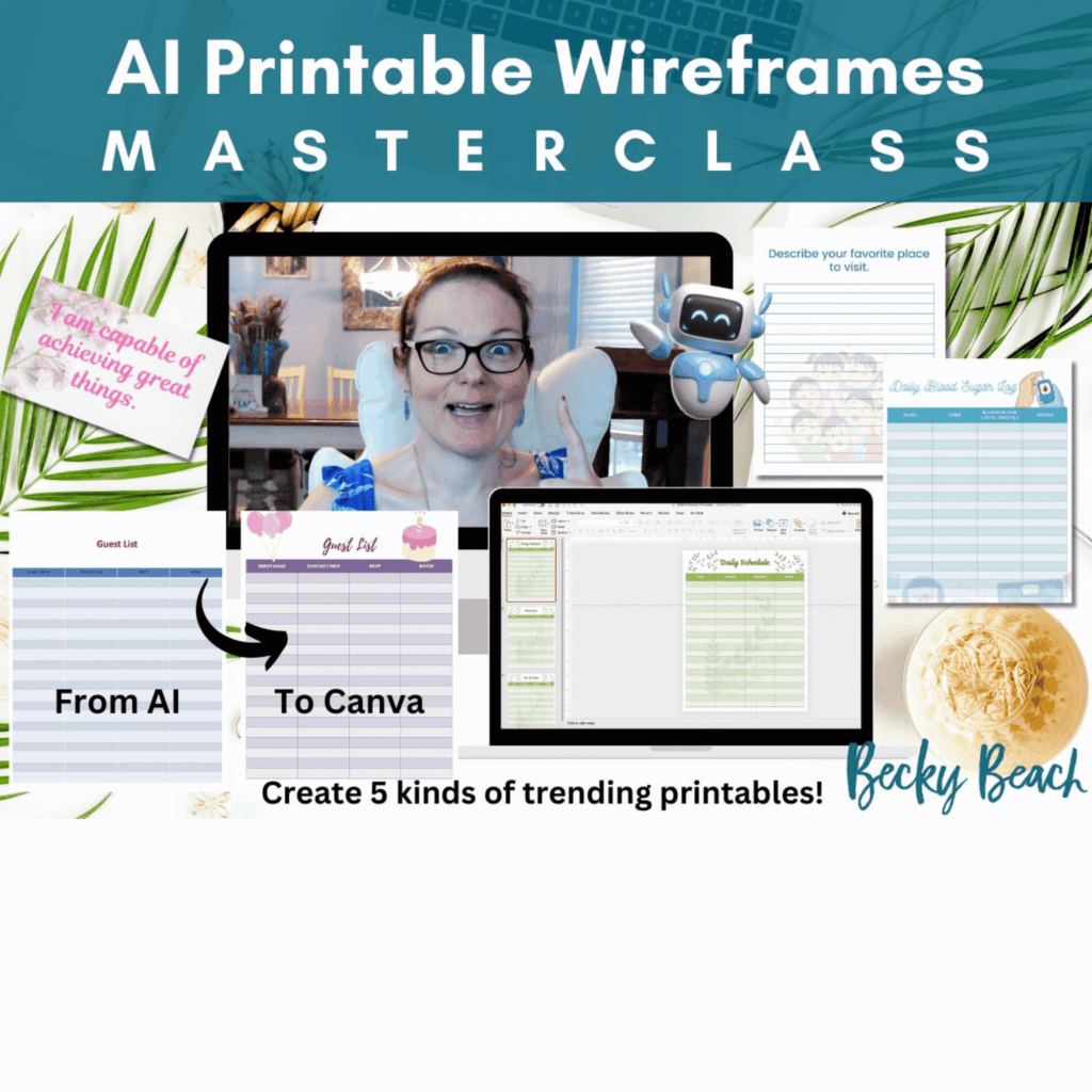 AI PRINTABLES WIREFRAME MASTERCLASS FROM PLR BEACH, only $47, regularly $97, use coupon code wire50, available until August 2nd 2024