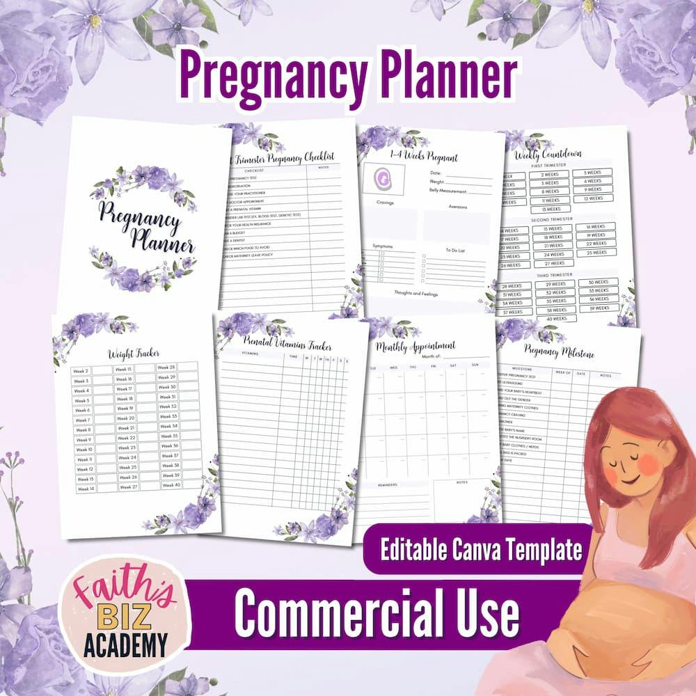 Pregnancy planner from faith’s biz academy, only $12, regular $27, use coupon code pplan until december 22nd 2024