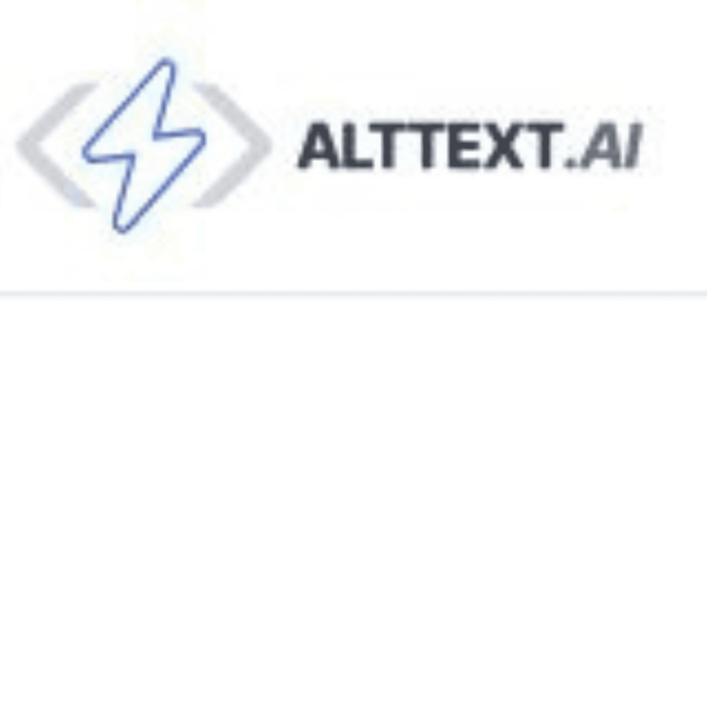 Logo of ALTTEXT.AI featuring a blue lightning bolt inside angle brackets on the left and the text "ALTTEXT.AI" on the right.