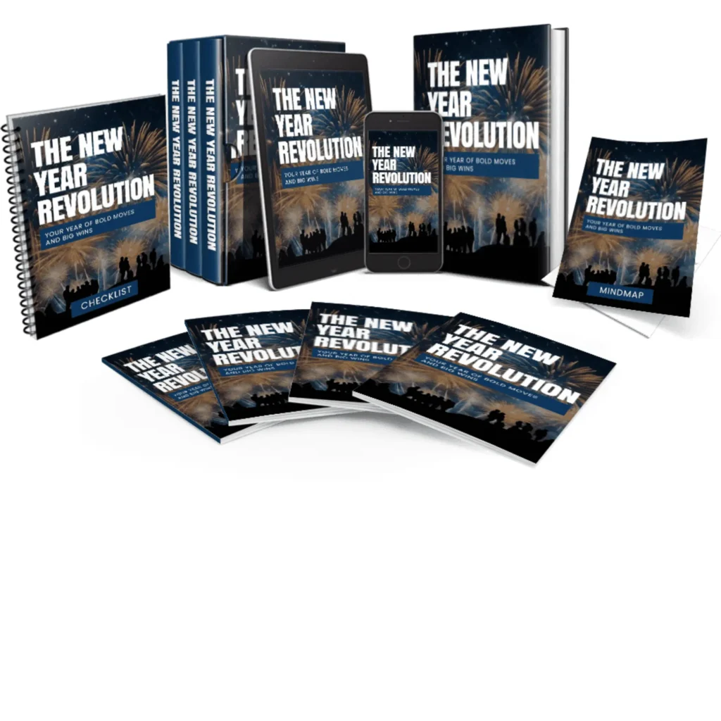 The New Year Revolution PLR from Cally & Shaun, only $13.95, on a dimesale and price will increase to $19.95, only available until december 23rd 2024