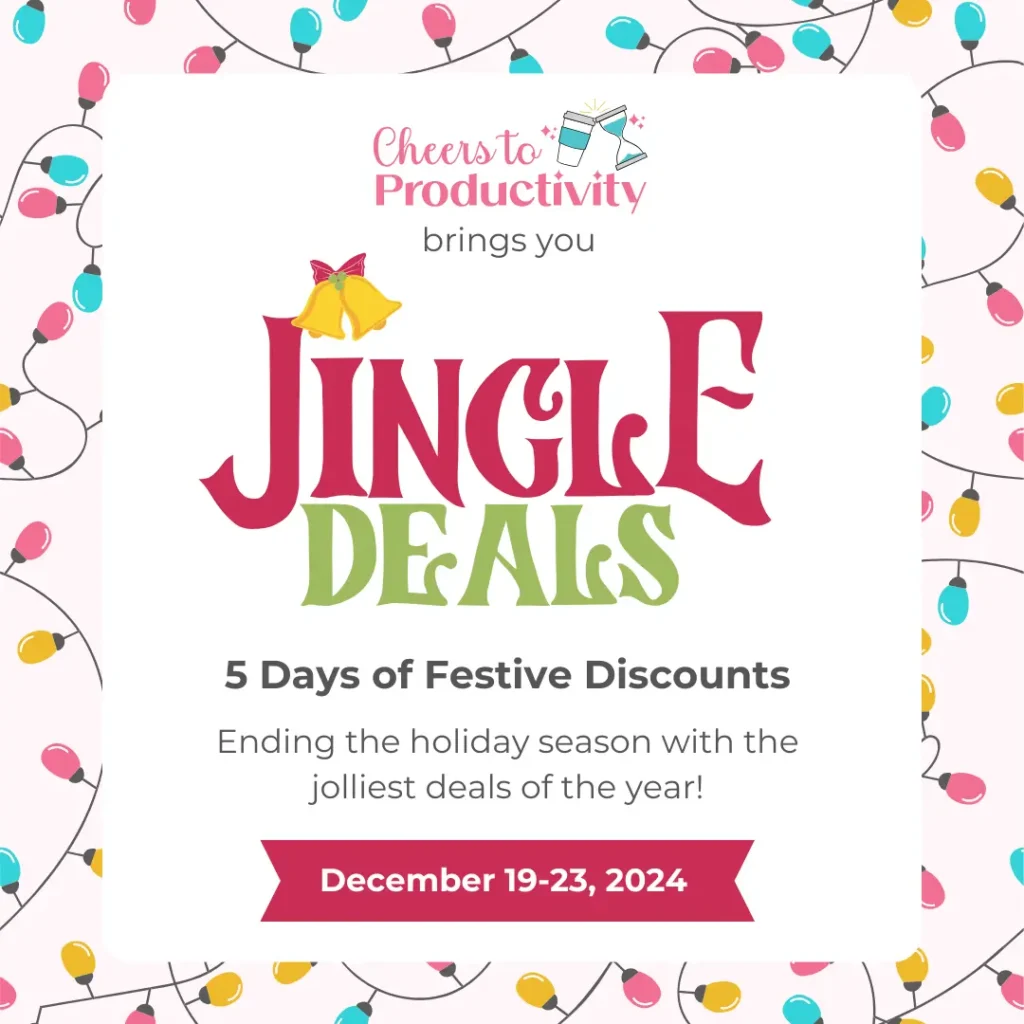 Cheerful Productivity Shop's Year-End Sale - 40% off products. Sale runs through December 31, 2024.