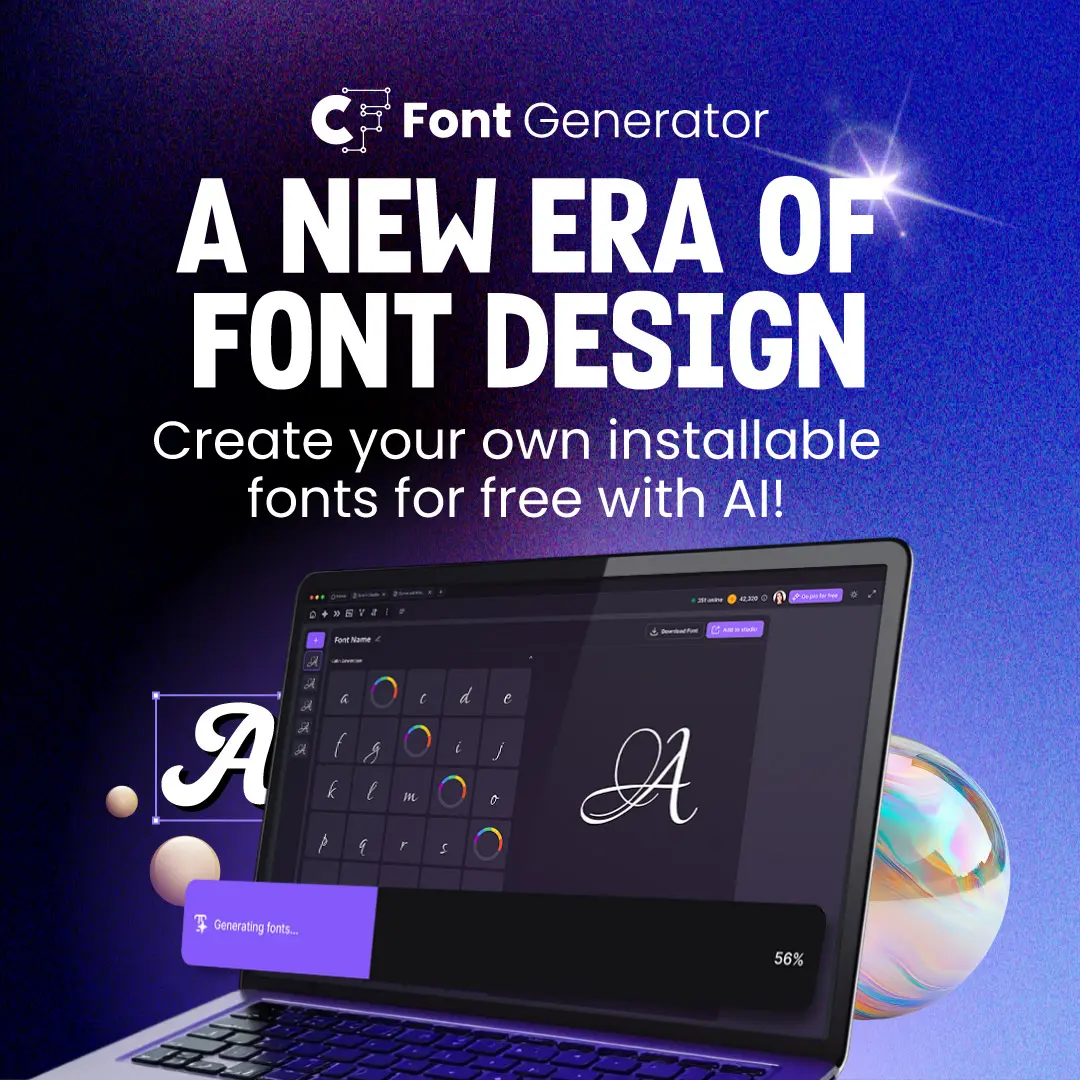 Font Generator from Creative Fabrica, available for free until March 2025