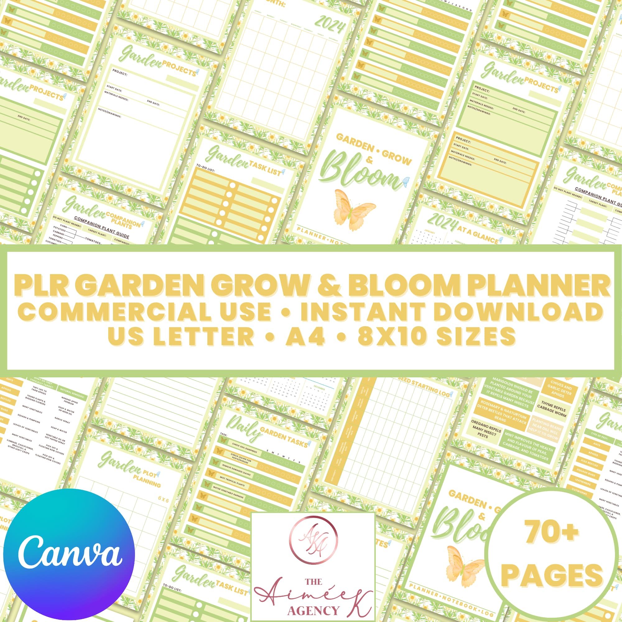Garden grow and bloom planner with PLR Rights